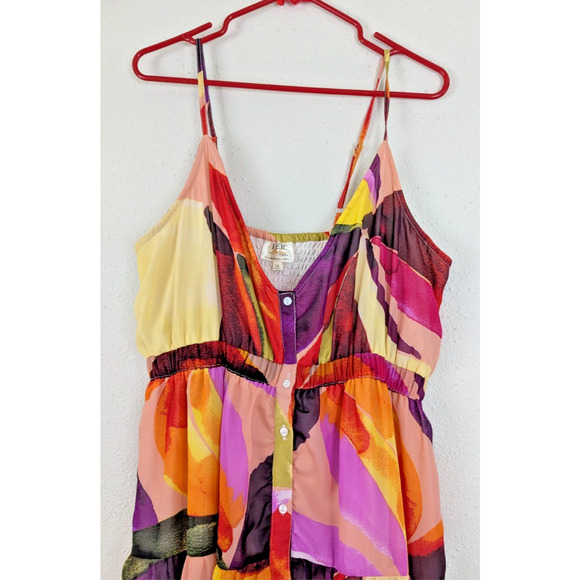 Her Destiny Women sz 1X Maxi Dress sleeveless tank multi color lined 0791 - Picture 2 of 7